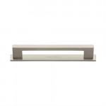 M Marcus Heritage Brass Metro Design Cabinet Pull with Plate 128mm Centre to Centre